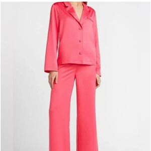 NWOT Express X LadyGang Pink Women's Shirt and Pants SET Sz Medium Pants size 8